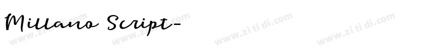 Millano Script字体转换